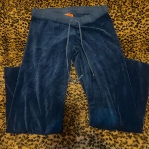 juicy couture 2006 orange tag authentic  blue low-rise velour sweatpants